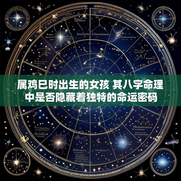 属鸡巳时出生的女孩 其八字命理中是否隐藏着独特的命运密码