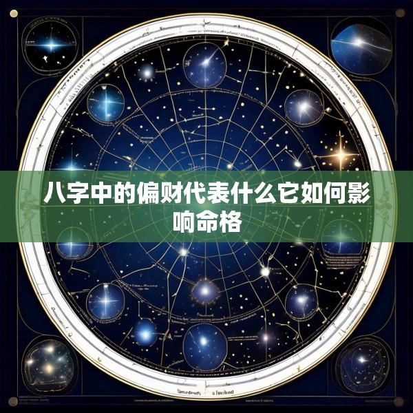 八字中的偏财代表什么它如何影响命格