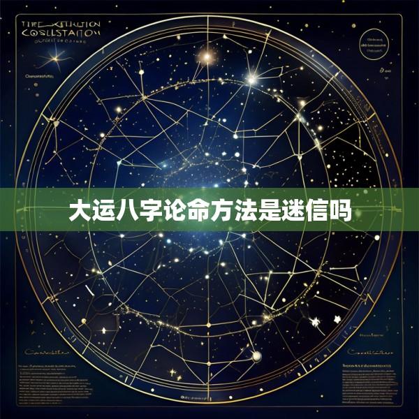 大运八字论命方法是迷信吗