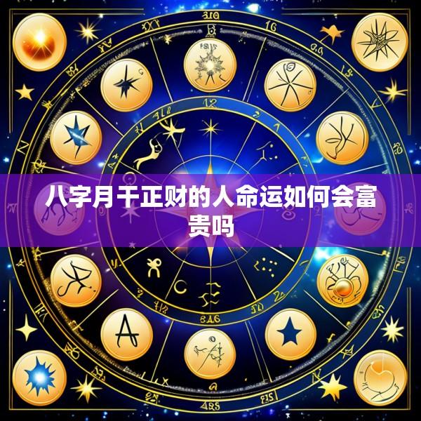 八字月干正财的人命运如何会富贵吗