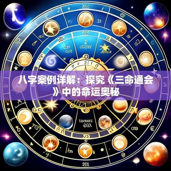 八字案例详解：探究《三命通会》中的命运奥秘