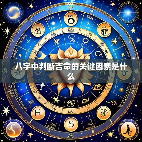 八字中判断吉命的关键因素是什么
