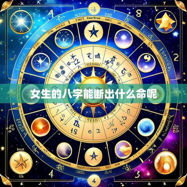 女生的八字能断出什么命呢