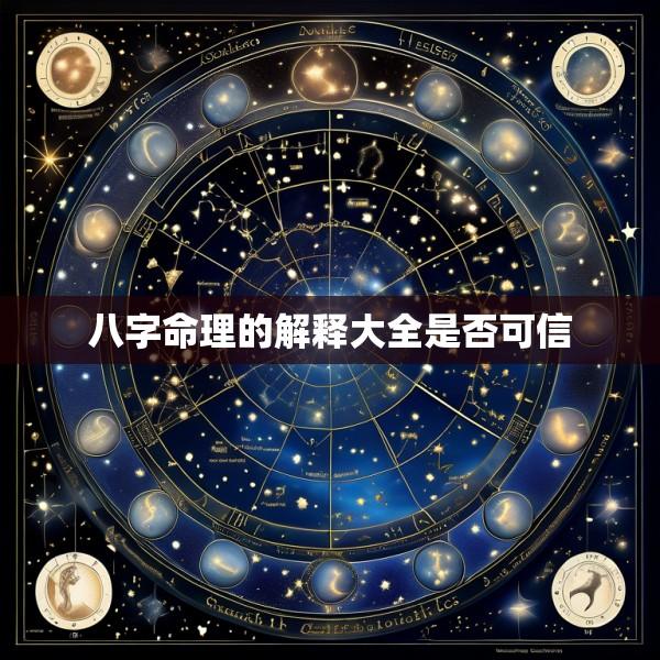 八字命理的解释大全是否可信