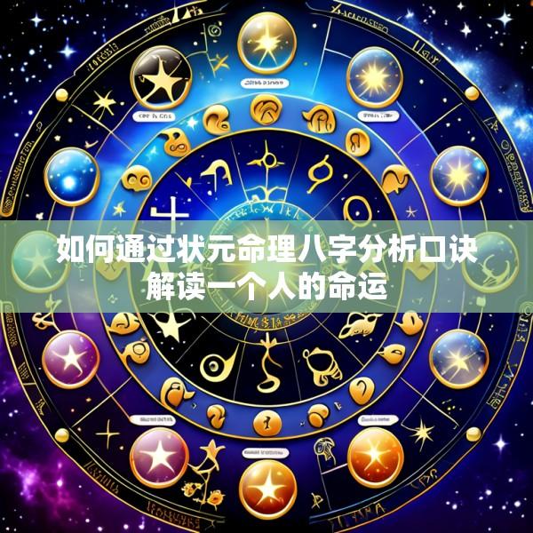 如何通过状元命理八字分析口诀解读一个人的命运
