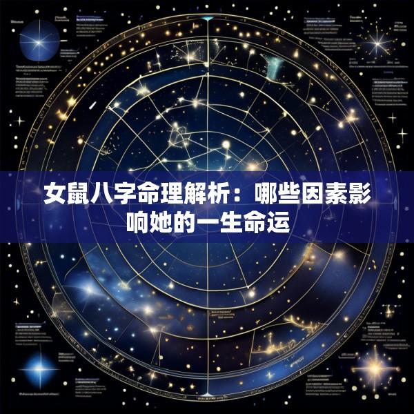 女鼠八字命理解析：哪些因素影响她的一生命运