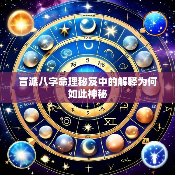 盲派八字命理秘笈中的解释为何如此神秘