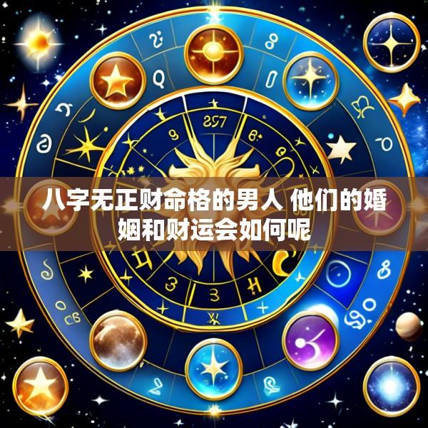 八字无正财命格的男人 他们的婚姻和财运会如何呢