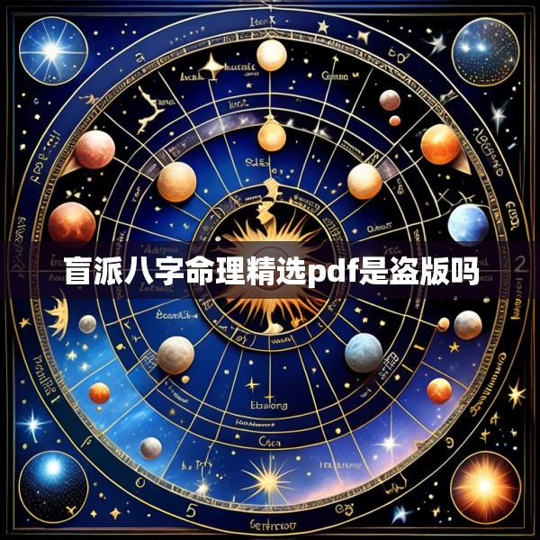 盲派八字命理精选pdf是盗版吗