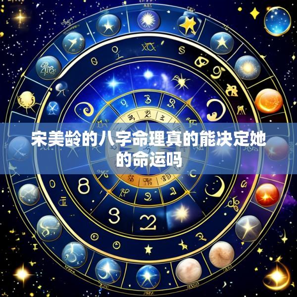 宋美龄的八字命理真的能决定她的命运吗