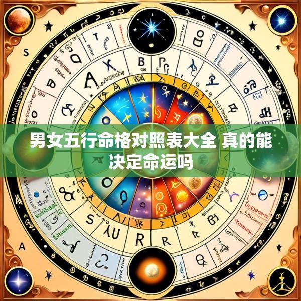 男女五行命格对照表大全 真的能决定命运吗