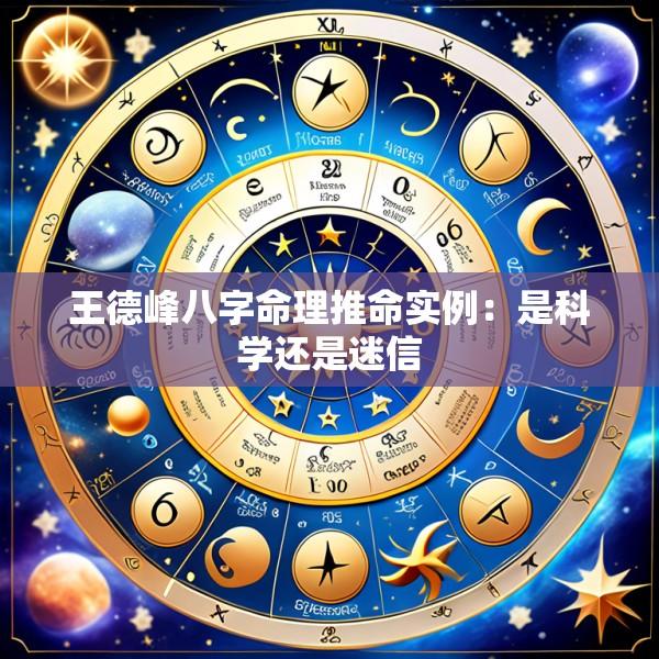 王德峰八字命理推命实例：是科学还是迷信
