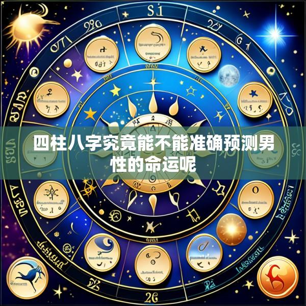 四柱八字究竟能不能准确预测男性的命运呢