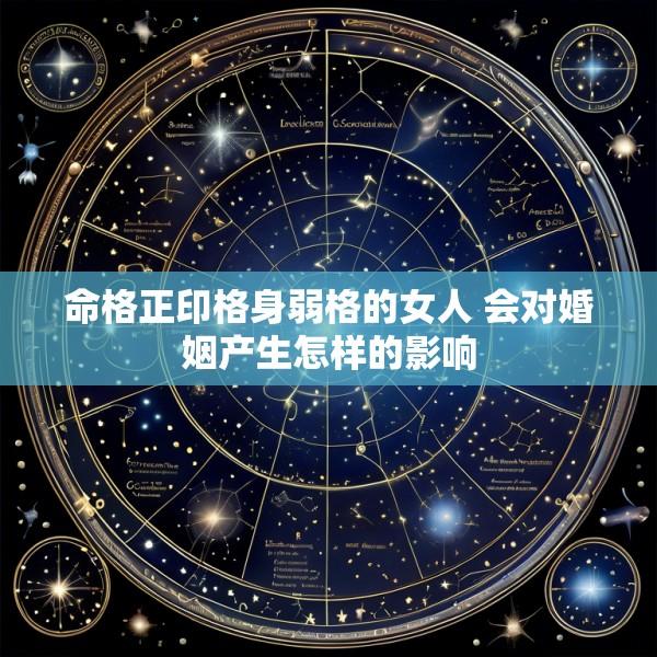 命格正印格身弱格的女人 会对婚姻产生怎样的影响