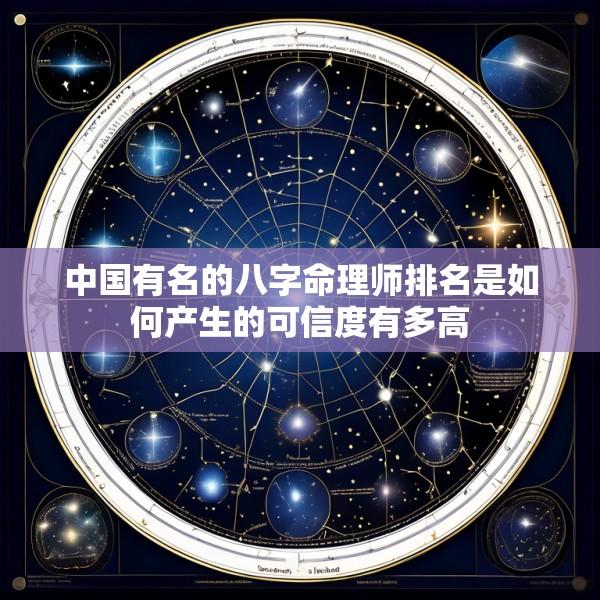 中国有名的八字命理师排名是如何产生的可信度有多高