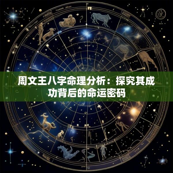 周文王八字命理分析：探究其成功背后的命运密码