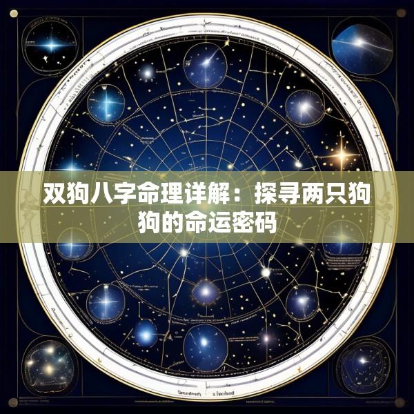 双狗八字命理详解：探寻两只狗狗的命运密码