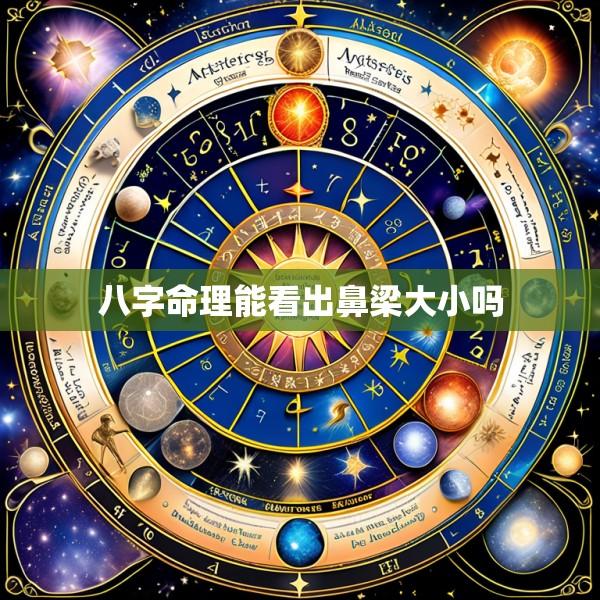 八字命理能看出鼻梁大小吗