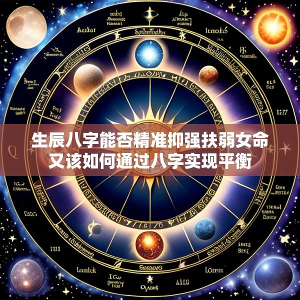 生辰八字能否精准抑强扶弱女命又该如何通过八字实现平衡
