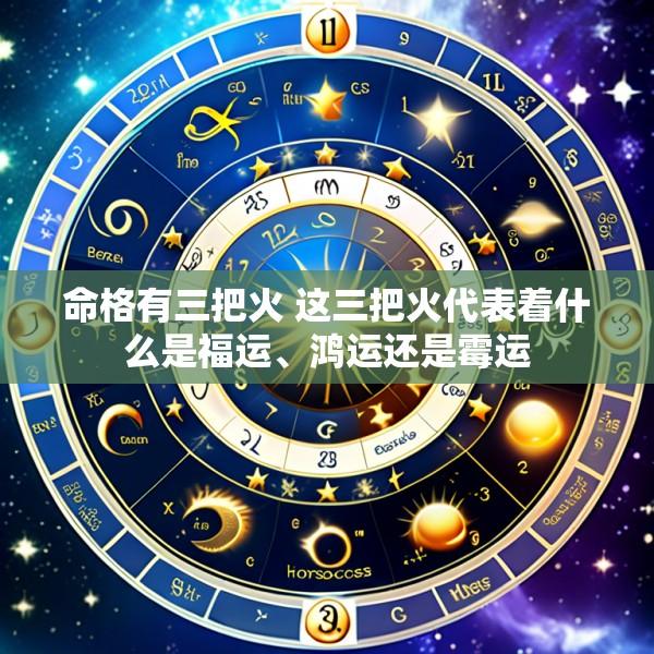命格有三把火 这三把火代表着什么是福运、鸿运还是霉运
