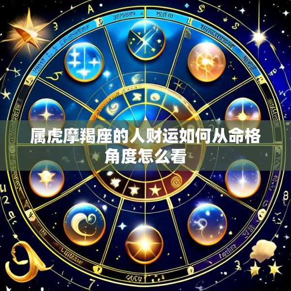 属虎摩羯座的人财运如何从命格角度怎么看