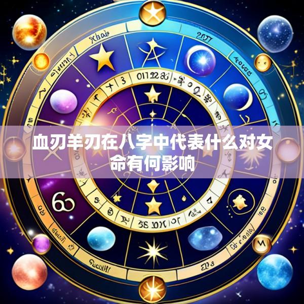 血刃羊刃在八字中代表什么对女命有何影响