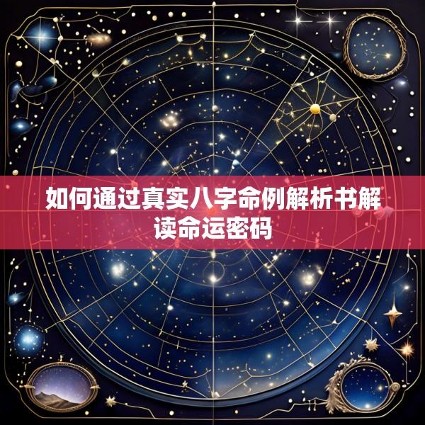 如何通过真实八字命例解析书解读命运密码