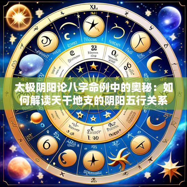 太极阴阳论八字命例中的奥秘：如何解读天干地支的阴阳五行关系