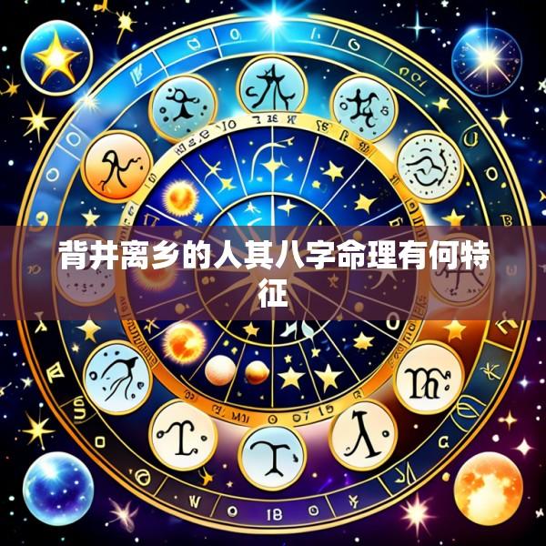 背井离乡的人其八字命理有何特征