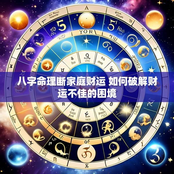 八字命理断家庭财运 如何破解财运不佳的困境