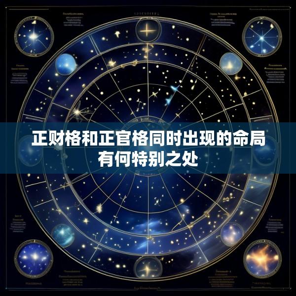 正财格和正官格同时出现的命局有何特别之处
