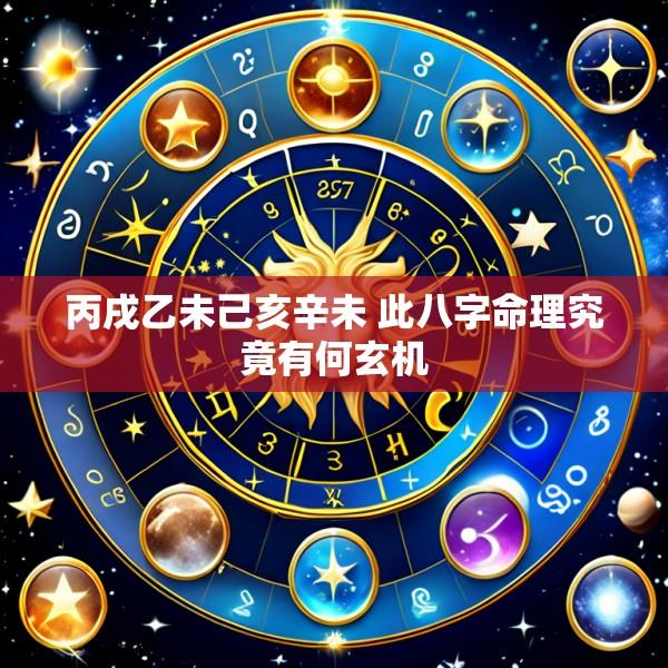丙戌乙未己亥辛未 此八字命理究竟有何玄机