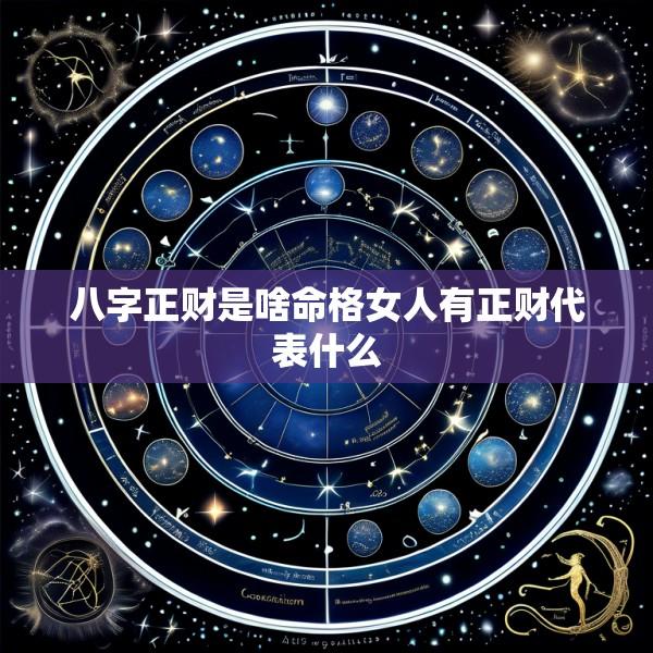 八字正财是啥命格女人有正财代表什么