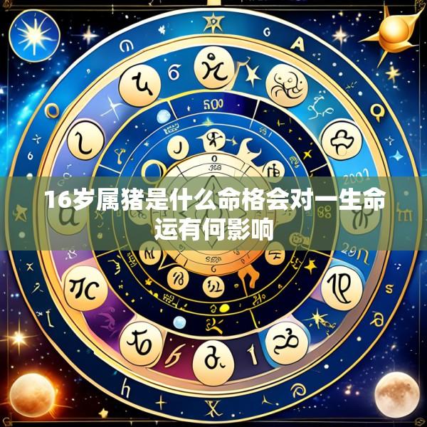 16岁属猪是什么命格会对一生命运有何影响