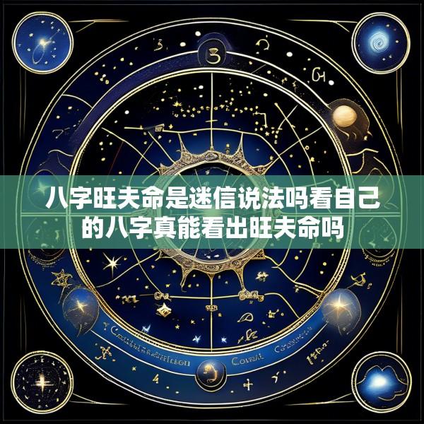 八字旺夫命是迷信说法吗看自己的八字真能看出旺夫命吗