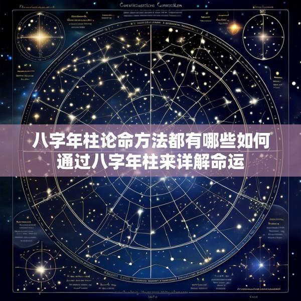八字年柱论命方法都有哪些如何通过八字年柱来详解命运