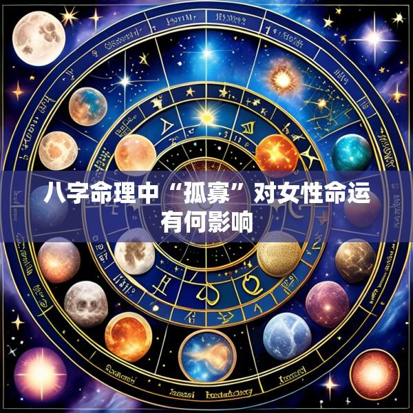 八字命理中“孤寡”对女性命运有何影响