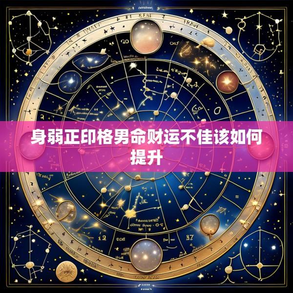 身弱正印格男命财运不佳该如何提升