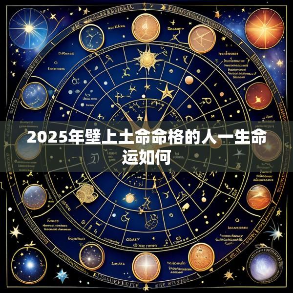 2025年壁上土命命格的人一生命运如何