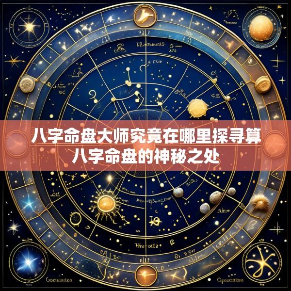 八字命盘大师究竟在哪里探寻算八字命盘的神秘之处