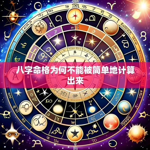 八字命格为何不能被简单地计算出来