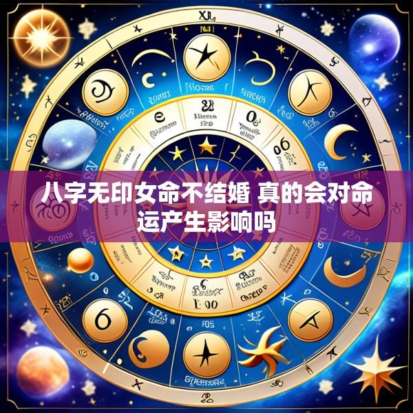 八字无印女命不结婚 真的会对命运产生影响吗