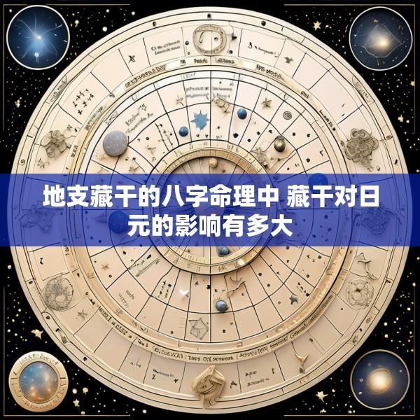 地支藏干的八字命理中 藏干对日元的影响有多大