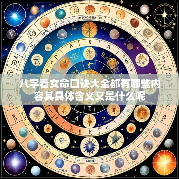 八字看女命口诀大全都有哪些内容其具体含义又是什么呢