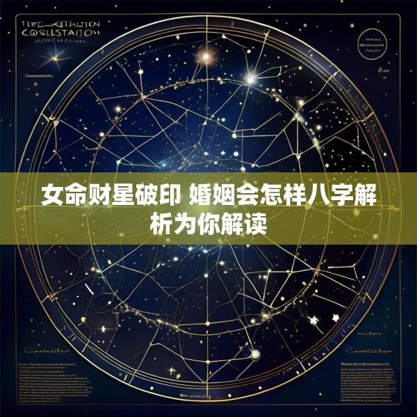 女命财星破印 婚姻会怎样八字解析为你解读