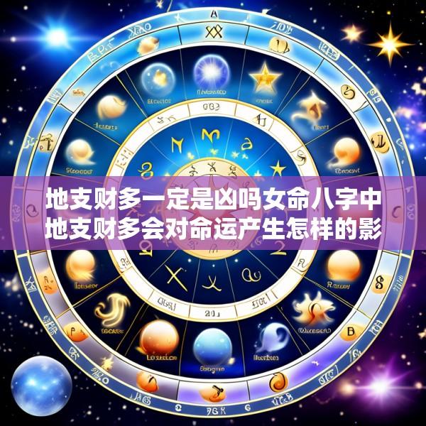 地支财多一定是凶吗女命八字中地支财多会对命运产生怎样的影响