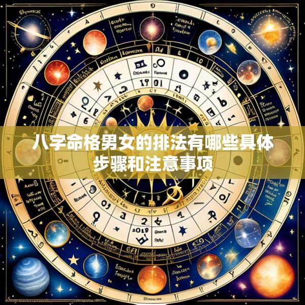 八字命格男女的排法有哪些具体步骤和注意事项