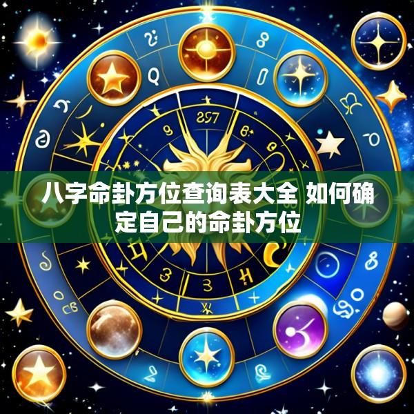 八字命卦方位查询表大全 如何确定自己的命卦方位