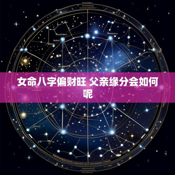 女命八字偏财旺 父亲缘分会如何呢