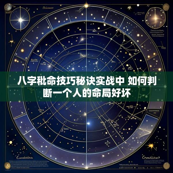 八字秕命技巧秘诀实战中 如何判断一个人的命局好坏